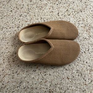 Rothy's Knit Slip-On Mules in Warm Brown